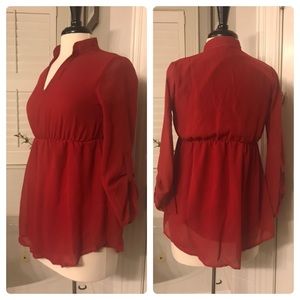 Pink blush maternity top, small